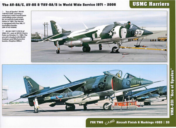 USMC HARRIERS The AV-8A/C, AV-8S and TA-V8A/S in World Wide Service 1971-2006 - Image 3